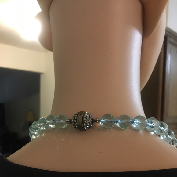 Heidi Daus Facetted Aqua and Amethyst Multi Strand